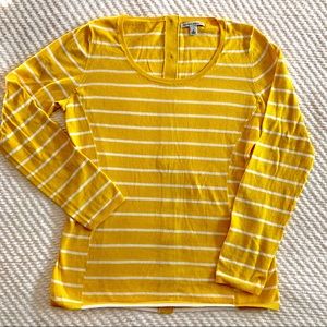 Banana Republic M Yellow Striped Sweater